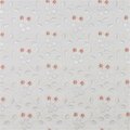 Fine-Line 54 in. Wide Silver- White And Mahogany Red- Floral Brocade Upholstery Fabric FI3463422